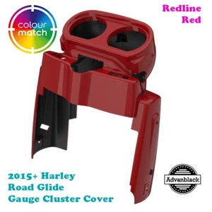 Redline Red Gauge Cluster Cover for Harley Road Glide FLTRX 2015+ - Picture 1 of 5