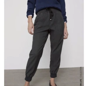 Zara Gray Jogger Pants Size Medium Slouchy Lounge Textured Women - Picture 1 of 12