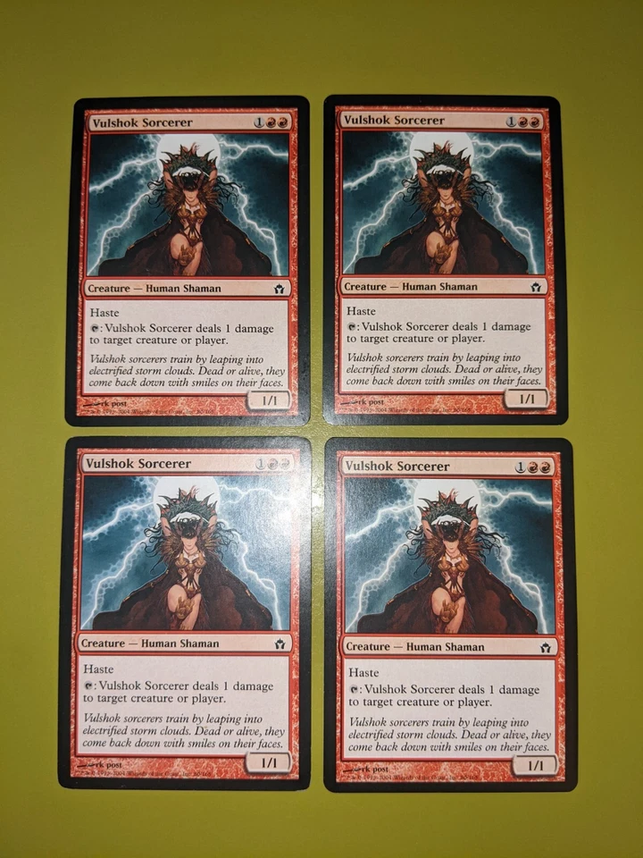 Vulshok Sorcerer x4 Fifth Dawn 4x Playset Magic the Gathering MTG - Image 1 of 1
