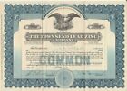 The Townsend Lead Zinc Company - Stock Certificate 1931 Colorado Scripophily