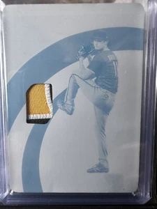 2022 Panini Immaculate Baseball Yu Darvish Blue Printing Plate Patch 1/1 - Picture 1 of 2