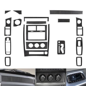 19Pcs Carbon Fiber Full Interior Set Kit Cover Trim For Jeep Liberty 2008-2012  - Picture 1 of 10