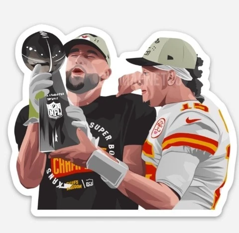 Pat Mahomes Travis Kelce KC Super Bowl MAGNET - Kansas City Chiefs Champions 57 Cover