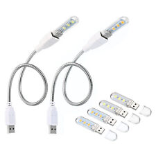 4 pièces 1W 3 perles de lampe lumières USB avec câbles flexibles col d'oie, blanc et chaud