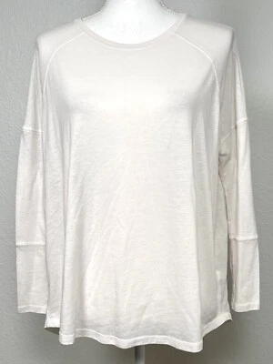 Pullover tejido ALTERNATIVE EARTH para mujer XS/S marfil L/S corte holgado transparente EXCELENTE USADO EN EXCELENTE ESTADO Foto 1 de 4