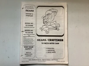 Sears Craftsman 10 in. Mitre Saw model 113.235100 - Genuine - Picture 1 of 1
