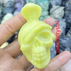 2,3 Zoll natürliche Lushan Jade Schlange Schädel Quarz Kristall Schädel geschnitzte Figuren 1 Stck. - Bild 1 von 9