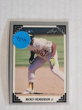 Rickey Henderson 1991 Leaf #101 Oakland Athletics A’s MLB Baseball Card