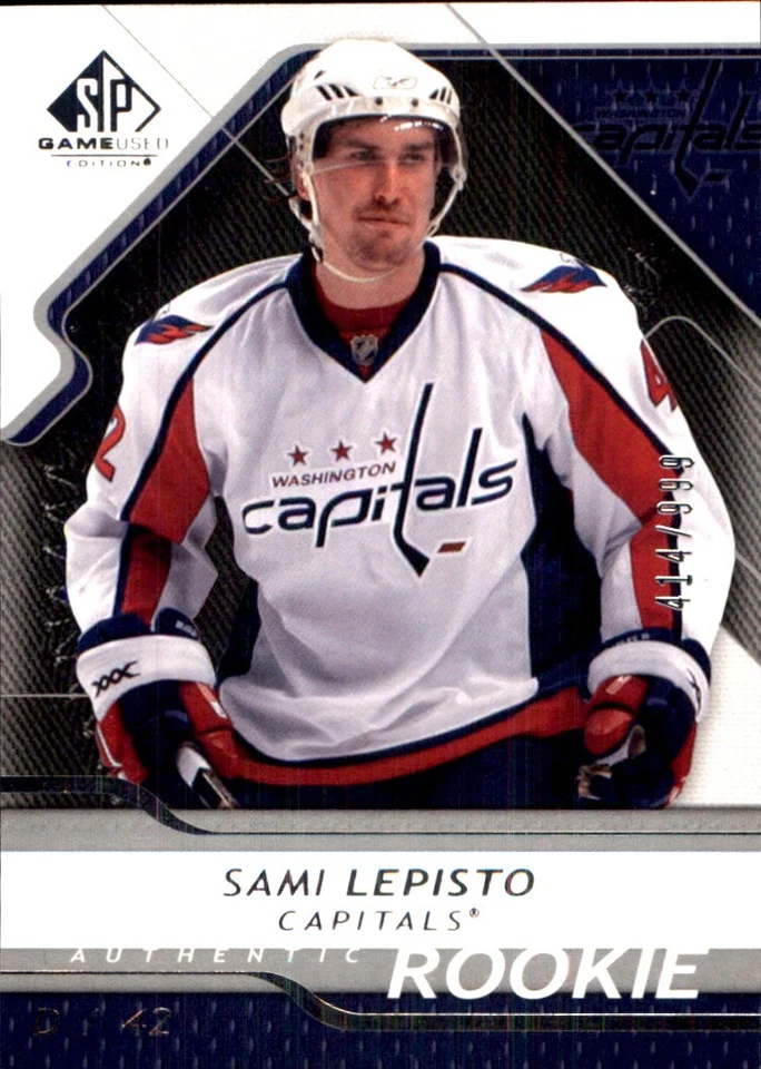 2008-09 SP Game Used #152 Sami Lepisto RC SERIAL #414/999 WASHINGTON CAPITALS - Image 1 of 2