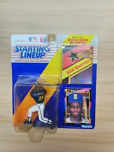 KEN GRIFFEY, JR 1992 STARTING LINEUP FIGURE CON POSTER E SCHEDA BASEBALL - MARINERS - Foto 1 di 2