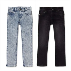 Wonder Nation Kids Slim Knit Stretch Denim Jeans w/ Adjustable Waist Boys Size 4 - Picture 1 of 7