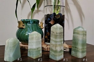 Pistachio Green CALCITE TOWERS A+++ Quality Polished  - Picture 1 of 12
