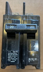 Siemens BQ2B020 2 Pole 20 Amp Old Style Bolt-in Circuit Breaker - NEW - Picture 1 of 4