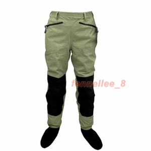 3 Layer Breathable Waterproof Fly Fishing Waist Waders Hunting Wading Pants - Picture 1 of 17