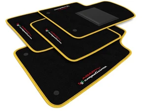 Tappetini Auto per ABARTH 595 dal 2010 Ricamato Bordo Giallo - Imagen 1 de 2