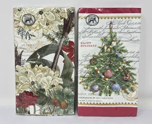 Michel Design Works Hostess Natalizia Tovaglioli di Carta Floreale e Albero di Natale -Lotto di 2 - Foto 1 di 8