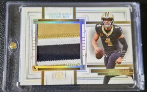 2023 National Treasures Derek Carr Tremendous Treasures Gold /25 🔥  - Picture 1 of 2