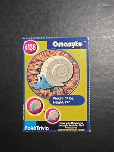Pokemon Mewteo Strikes Back Poketrivia #138 Omanyte LP - Imagen 1 de 2