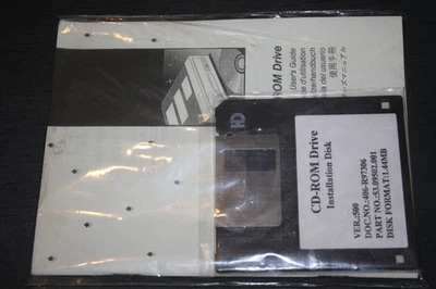 CD-ROM Drive Diskette Handbuch Vintage Retro 1980er 90er Jahre sealed OVP NEU - Bild 1 von 3