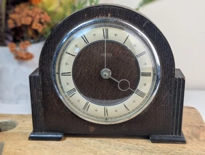 Vintage Smiths English Mantle Clock 6" x 7" SPARES OR REPAIR  - Picture 1 of 13