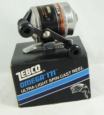 Carrete Spincast Vintage ZEBCO OMEGA Modelo 171 + Caja + Papel - Tamaño Ultraligero Foto 1 de 4