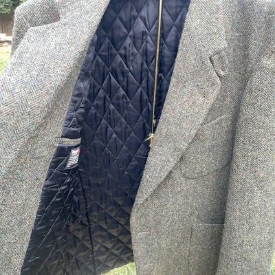 LL Bean Mens Brown Wool Tweed Insulated Sport Coat Jacket Blazer Large - Image 1 of 4