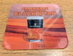 Guinness LENTICULAR BAR PLACE MAT EXPERIENCE THE ORIGINAL BLACK AND TAN 4" X 4" - Picture 1 of 2