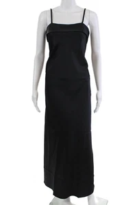 Banana Republic Womens Sleeveless Spaghetti Strap Maxi Dress Black Size 8 - Picture 1 of 6