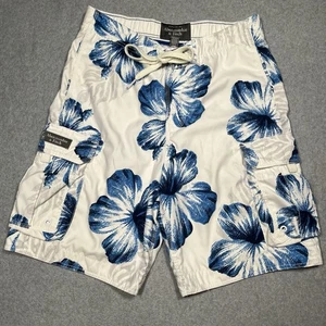 Abercrombie & Fitch Bade Boardshorts Herren Medium Taschen Blumen Hibiskus klassisch - Bild 1 von 17