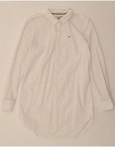 TOMMY HILFIGER Womens Shirt Dress UK 14 Medium White CS04 - Picture 1 of 4