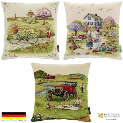 Kissenbezug Gobelin 45x45 Kissenhülle Dekokissen Kissen Romantik Made in Germany - Bild 1 von 4