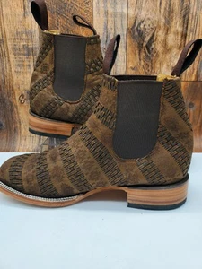 Botas Y Botines Fran De Falcon Hombres Botas Tejidas Hechas en León GTO México Talla 7-7.5 - Imagen 1 de 9