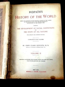 2 VOLUME SET HISTORY OF THE WORLD John Clark Ridpath Jones Bros. Publishing - Picture 1 of 6