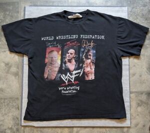 Vintage 2000 WWF Stone Cold The Rock Chris Jericho Wrestling T Shirt (Size XL)💪