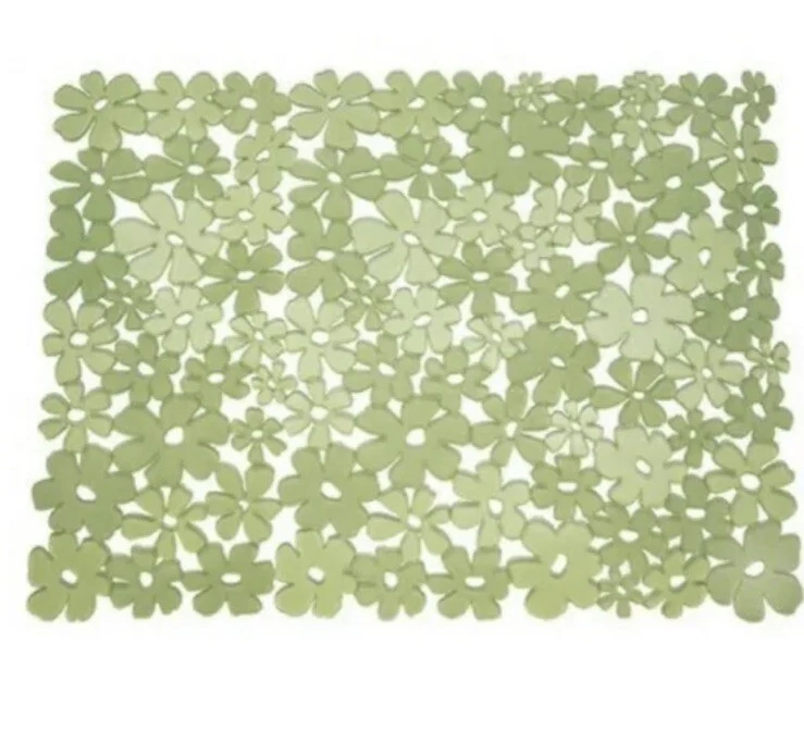 iDesign Blumz Floral Green Flexible Plastic Large Sink Protector Mat 12.5inx16in - Image 1 of 2