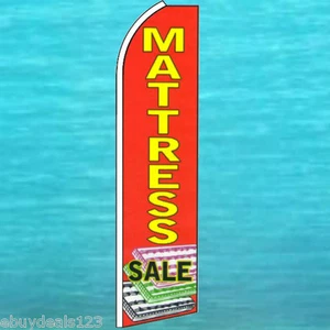 MATRATZENVERKAUF FLATTERFAHNE Möbel Werbeschild Banner Feder Bande - Bild 1 von 5
