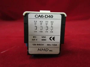 NHD CA6-D40 Aux. Contact Blocks Top Mtg 4A - Picture 1 of 5