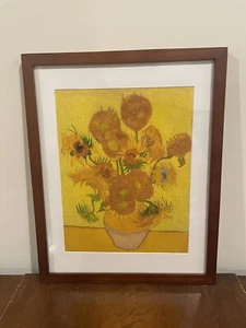 Vincent Van Gogh Sunflowers Framed Print 12x15 Summer Flowers Floral Wall Art - Picture 1 of 3