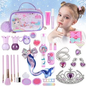 Washable Kids Makeup Kit for Girls, 30PCS with Cute Makeup Bag - Picture 1 of 7