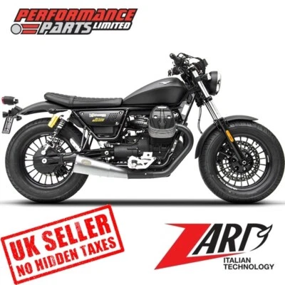 Moto Guzzi V9 Bobber 2017 Zard 'Big' Stainless Slip On Race Exhaust Silencers - Image 1 of 4