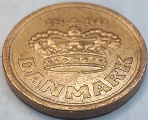 1990 DENMARK 25 ORE COIN KM# 868.1 US SELLER COMBINE SHIPPING - Picture 1 of 2