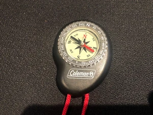Coleman Compass with LED Light, Red Lanyard, Hiking,  Camping EUC Free Shipping - Picture 1 of 3