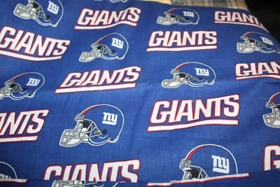 NY Giants Fabric NFL Football Cotton Crafts 1/4 yard 9" - Image 1 of 4