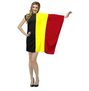 Adults Belgium National Flag Dress Patriotic Supporters Fancy Dress Costume - Picture 1 of 1