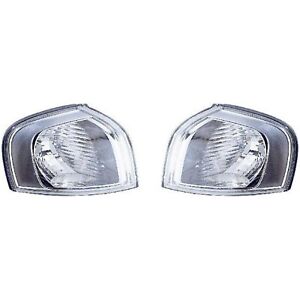 New Corner Lights Lamps Set of 2 Driver & Passenger Side LH RH Volvo S80 Pair