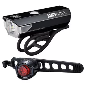 CatEye Unisex's AMPP 100/Orb Bike Light Set Bicycle, Black, One Size - Picture 1 of 1