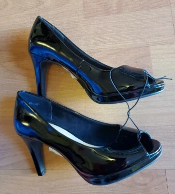 Chinese Laundry Mujer Tacón Puntera Abierta Negro 6 Nuevo Foto 1 de 4