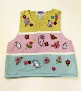Girls NICK NACK PATTY WACK Sweater SPRING Floral FLowers Green, PURPLE Size M 10 - Picture 1 of 2