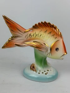 Vintage Unusual Hollohaza Hungary Porcelain Goldfish Coy Figurine - Picture 1 of 3