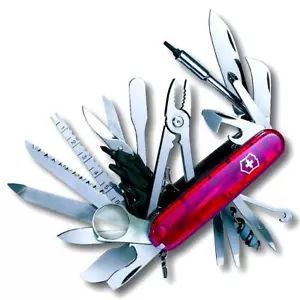 Victorinox SwissChamp XLT Ruby Grip Stainless Swiss Army Knife - Switzerland - Picture 1 of 4